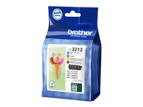 BROTHER LC3213 Value Pack - 4er-Pack - Schwarz, Gelb, Cyan, Magenta - Original - Tintenpatrone