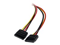 STARTECH.COM SATA Y-Stromkabel - Splitter Power Y-Kabel mit 2 x SATA intern  1 x Molex (Stecker) 2 x