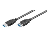 WENTRONIC Goobay USB 3.0 SuperSpeed Verlängerungskabel, Schwarz, 3 m - USB 3.0-Stecker (Typ A) > USB