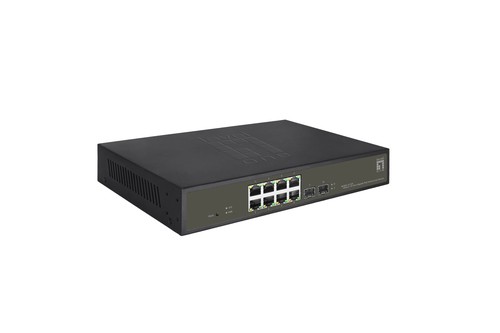 LEVELONE Switch 8x GE GES-2110P 2xGSFP 19" 130W 8xPoE+