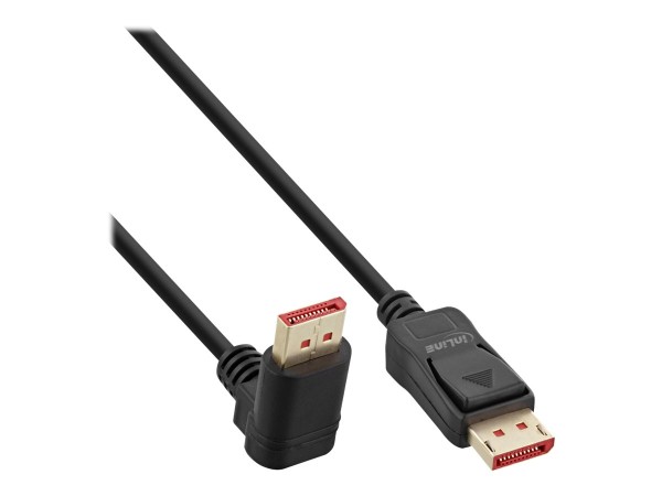 INLINE DisplayPort-Kabel - DisplayPort (M) nach oben gewinkelt bis DisplayPort (M