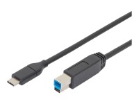 DIGITUS ASSMANN USB Type-C Verbindungskabel Typ C auf B St/St 1,8m 3A 5GB 3.0 Version CE sw