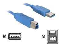 DELOCK USB-Kabel Delock Anschl. USB 3.0 AB St/St 3.0m blau