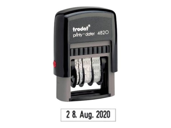 TRODAT Datumstempel Printy schw+Kissen schw 4820