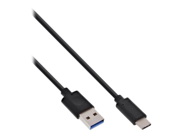 INLINE USB 3.1 Kabel, Typ C Stecker an A Stecker, schwarz, 0,5m