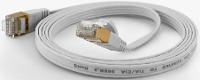 WANTEC wW Patchkabel CAT6A extraflach FTP weiss 0,50m