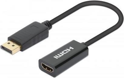 MANHATTAN Aktiver DisplayPort auf HDMI Adapter 4K@60Hz schwarz