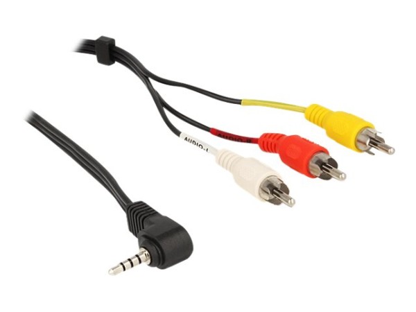 DELOCK Audiokabel Delock 1x Klinke 3,5mm 4Pin-> 3x Cinch St/St 1.5m