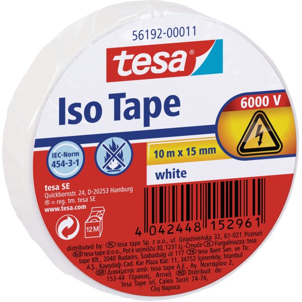 TESA Isolierband 10m 15mm weiß