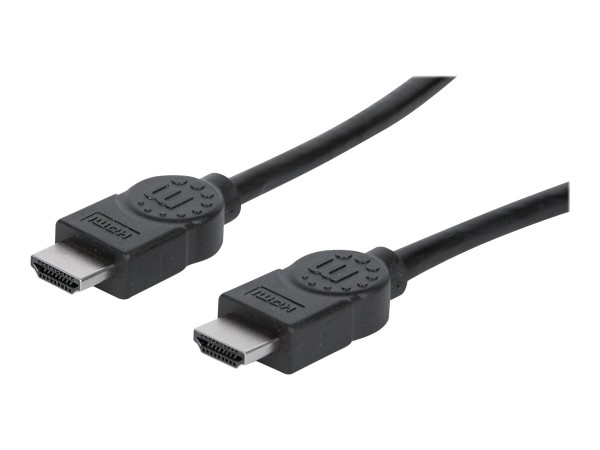 MANHATTAN HDMI St.mit Ethernet >HDMI St. 3,0m schwarz