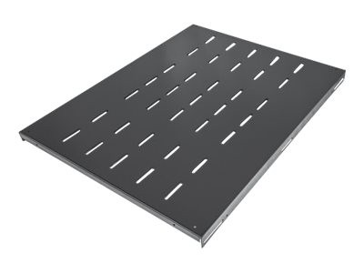 INTELLINET 48,3cm 19Zoll Fachboden zur Festmontage 1 HE Festmontage Fachbodentiefe 600 mm schwarz 4-