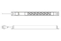 DIGITUS PDU 7x Italien16A Ausgänge 230V/16A schwarz