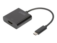 DIGITUS USB Type-C zu HDMI Adapter 4K/30Hz Kabellänge: 195 cm schwarz