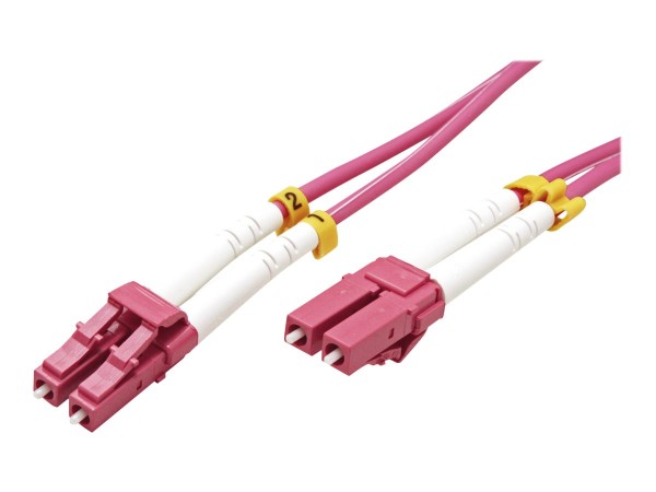 VALUE LWL-Kabel 50/125µm OM4, LC/LC, violett 20m