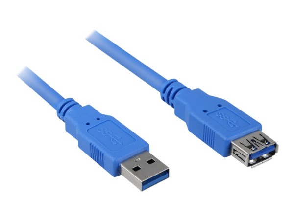 Sharkoon USB3.0 Verlängerung bk 1,0m