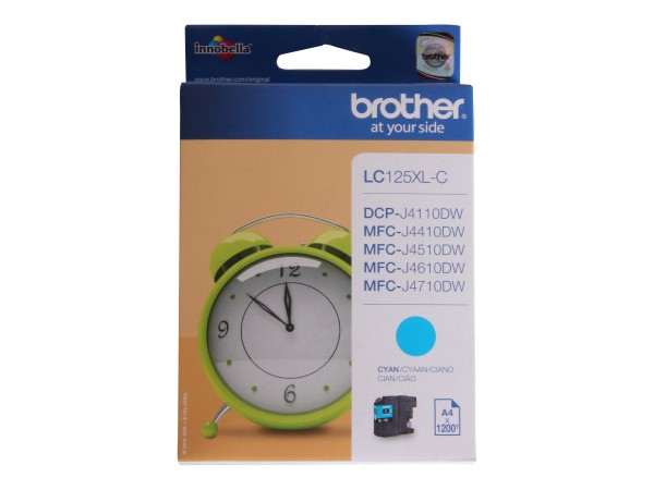 BROTHER LC125XLC Sehr hohe Ergiebigkeit Cyan Tintenpatrone