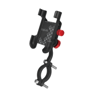 LOGILINK Smartphone Bicycle Holder, 360 degree, straight, aluminum, black/red