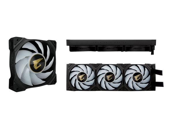 GIGABYTE AORUS WATERFORCE X 360 All-in-one Liquid Cooler with Circular LCD Display RGB Fusion 2.0 Tr