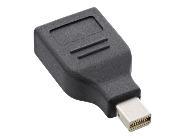 INLINE DisplayPort Adapter, mini DisplayPort Stecker auf DisplayPort Buchse, 4K/60Hz, schwarz