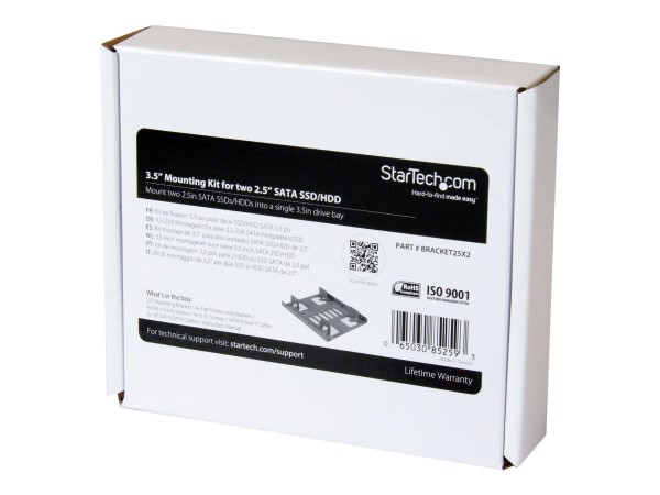 STARTECH.COM Dual 2,5 Zoll SATA Festplatten auf 3,5 Zoll Einbauschacht Halterung - 2,5 Zoll auf 3,5