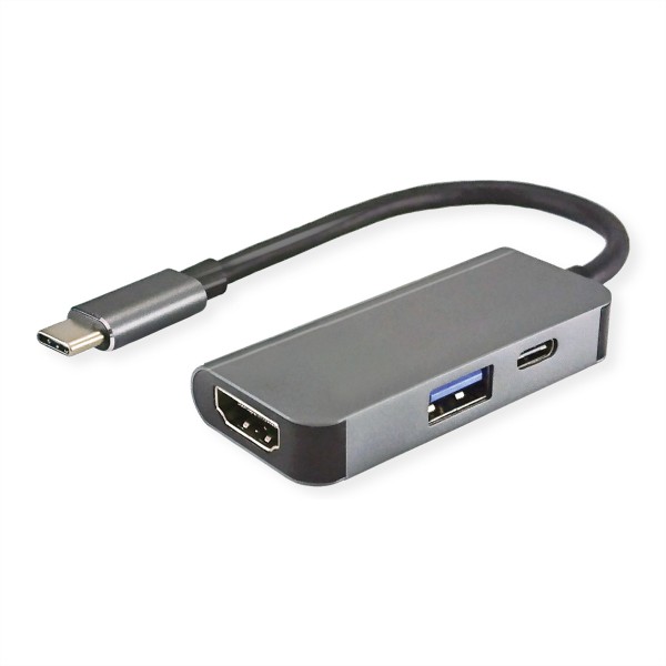 VALUE Display Adapter USB Typ C - HDMI+ 3.2 Gen 1 A+ PD - Adapter - Digital/Daten