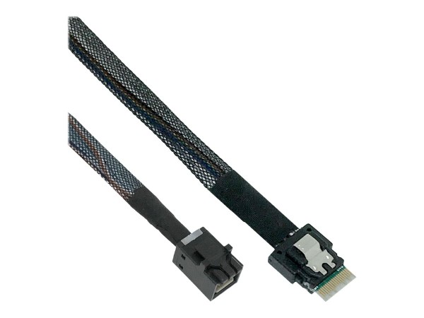 INLINE Slim SAS Kabel, SFF-8654 zu Mini SAS HD SFF-8643, 24Gb/s, 0,5m