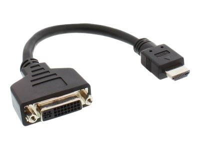 InLine® HDMI-DVI Adapterkabel, HDMI Stecker auf DVI Buchse, 0,2m