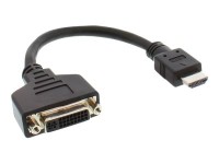 InLine® HDMI-DVI Adapterkabel, HDMI Stecker auf DVI Buchse, 0,2m