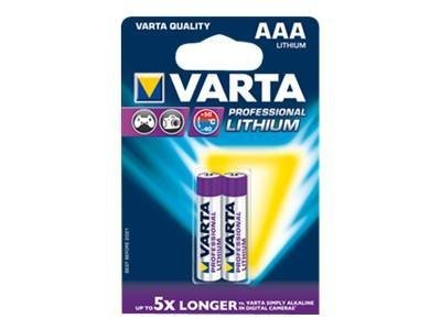 VARTA Batterie Professional LithiumAAA 1,5 V 1050 mAh VPE 2