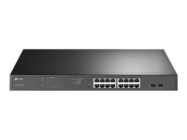 TP-LINK 16-Port Gigabit PoE+ Easy Smart Switch, 16 Gigabit RJ45 Ports, 2 SFP Slots, 802.3at/af, 192W