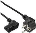 INTOS ELECTRONIC InLine - Stromkabel - CEE 7/7 (M) gewinkelt zu IEC 60320 C13 rechtwinklig - 1,8m -