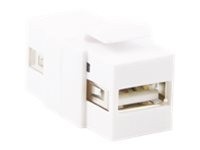 LOGILINK Keystone Coupler USB2.0-A > USB2.0-A F/F, white
