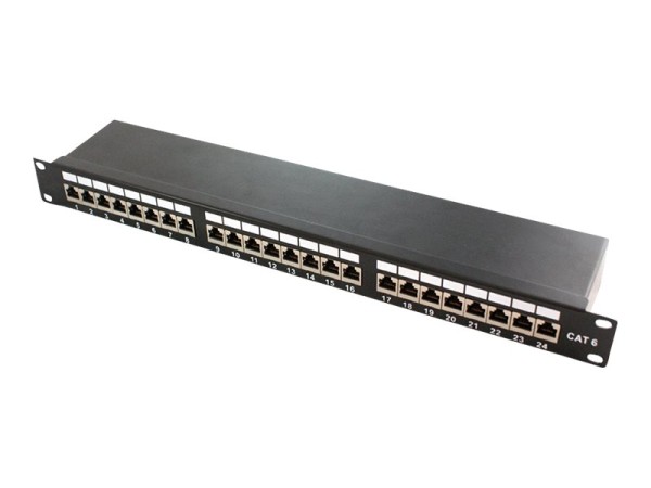 LogiLink NP0061 19" Kat.6A Patchpanel 24port schwarz