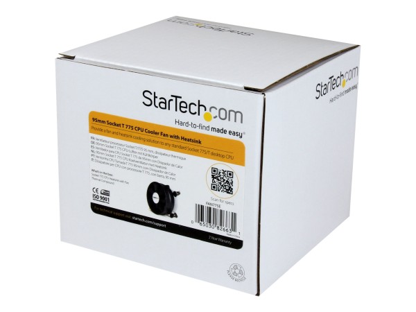 STARTECH.COM Prozessorkühler Sockel 775 - CPU Kühler für Socket 775 mit 3-pin Molex und 95mm Lüfter