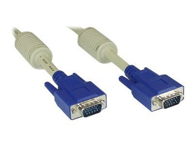 INLINE S-VGA Kabel, 15pol HD Stecker / Stecker beige 15m