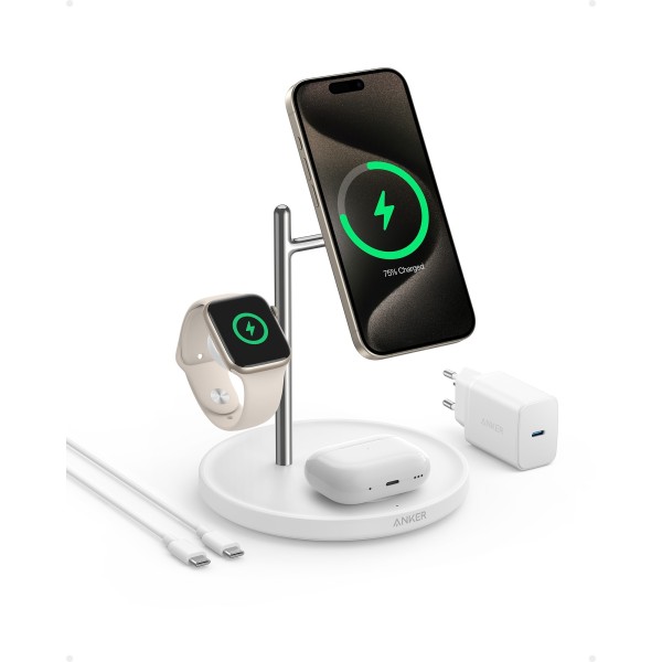 ANKER MagGo Wireless Charging Station 3-in-1 faltbar white
