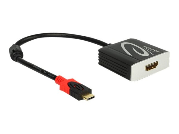 DELOCK USB Kabel Delock C -> HDMI A St/Bu 4K 0.20m schwarz