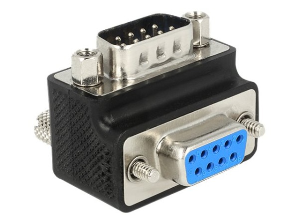 Adapter Delock D-Sub9 -> D-Sub9 St/Bu 90° Schrauben tauschba