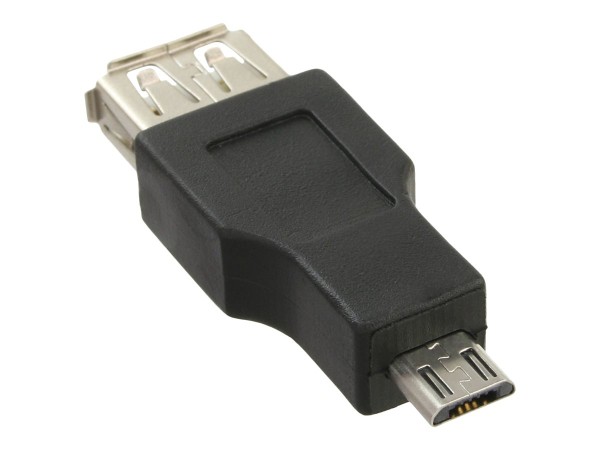 INLINE ® Micro-USB Adapter, Micro-B Stecker an USB A Buchse