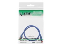 INLINE Patchkabel, S/FTP (PiMf), Cat.6, halogenfrei, blau, 0,5m