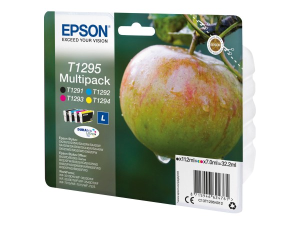 EPSON T1295 Multipack 4er Pack Schwarz, Gelb, Cyan, Magenta Tintenpatrone