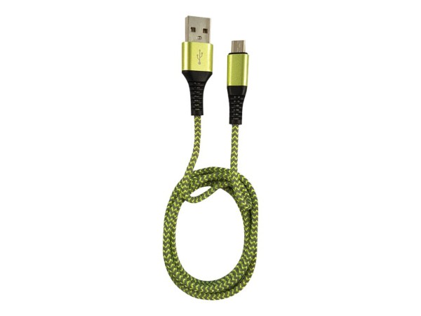 LC-POWER LC Power - USB-Kabel - USB (M) zu Micro-USB Typ B (M) - 2 A - 1 m - Grau, grün