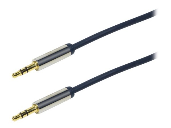 LOGILINK Audio Cable 3.5 Stereo M/M, straight, 0,50m, blue
