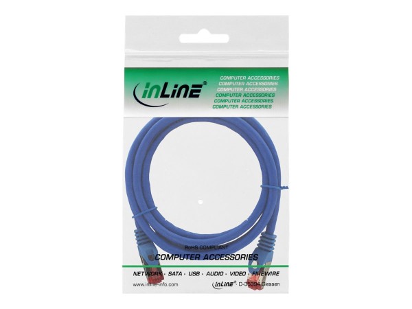 INLINE Patchkabel, S/FTP (PiMf), Cat.6, halogenfrei, blau, 1,5m