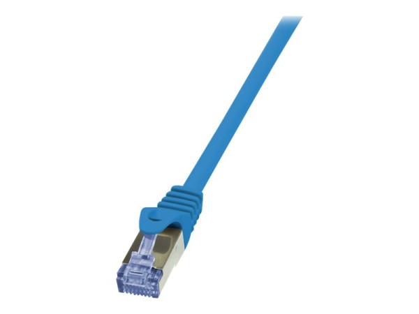 LOGILINK CQ3026S S/FTP Patchkabel Kat.6A PrimeLine blau - 0,50m