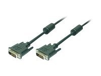 LOGILINK DVI Kabel, 2x Stecker mit Ferritkern, schwarz, 3m