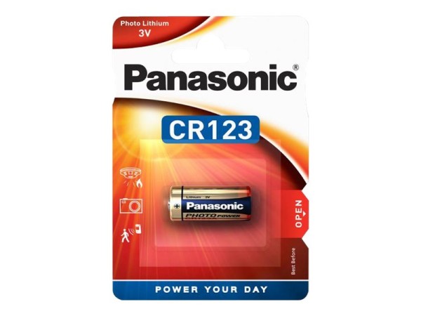 PANASONIC Foto Batterie Lithium CR123A,1600 mAh,3V