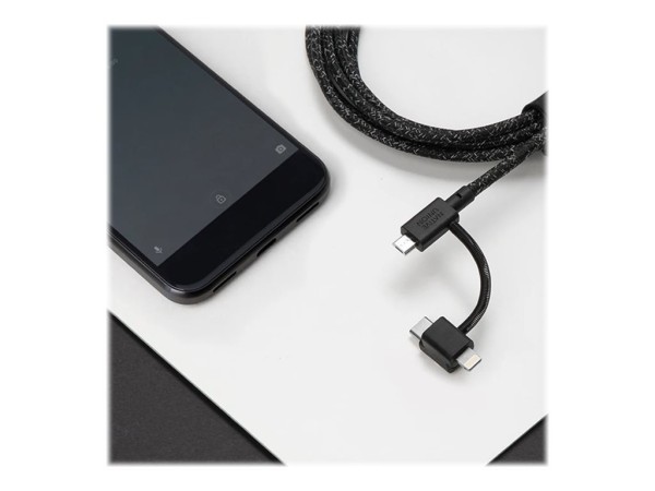 NATIVE UNION BELT-ULC-CS-BLK-NP USB Kabel 2 m A C/Micro A/Lightning Schwarz - Kabel - Digital/Daten