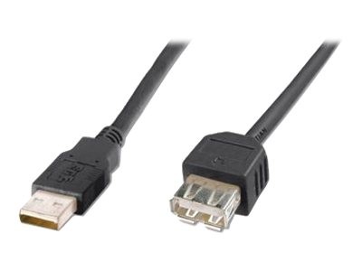 USB-Kabel Verl. AA St/Bu 1.8m schwarz