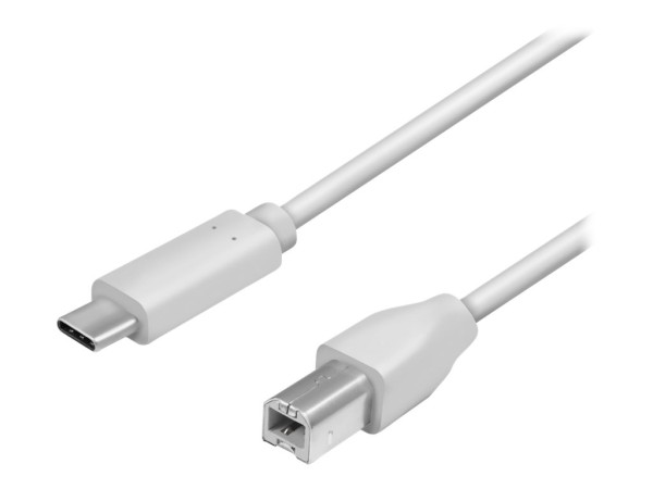 LOGILINK USB 2.0 Kabel, USB-C - USB-B Stecker, 1,0 m, grau USB-C Stecker - USB-B Stecker, max. Übert